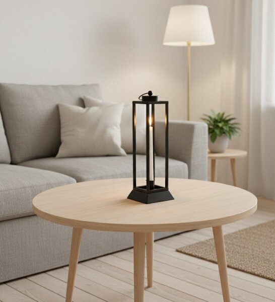 Dekorační lucerna HALL 34 cm černá