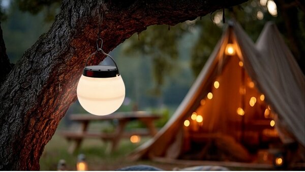 LED Stmívatelná přenosná solární nabíjecí lampa LUMINA ORB LED/5V 800 mAh