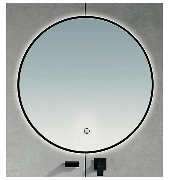 Brilagi - LED Koup. zrcadlo VENA BLACK LED/26W/230V 80 cm IP44 CRI 90 stmív.+CCT