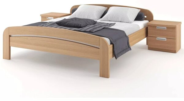 Dřevěná postel Gabriela plus s oblým čelem