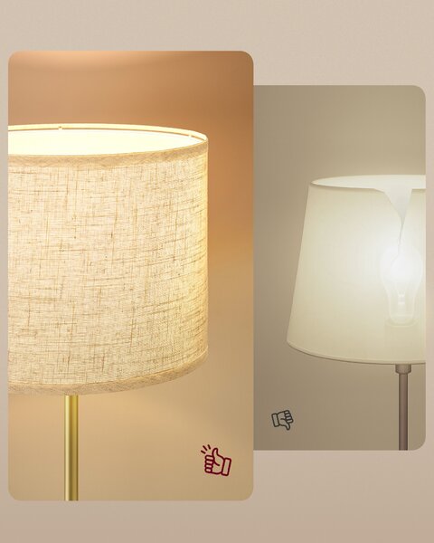 VASAGLE Stojací lampa s nastavitelnou výškou 140-170 cm zlatá černá