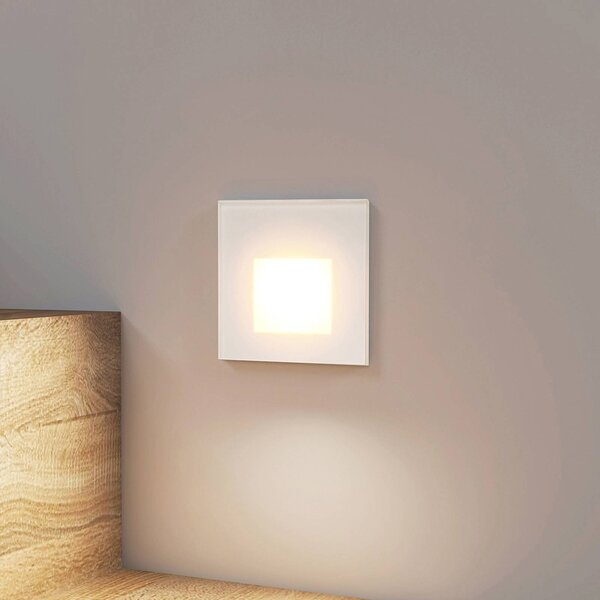 Arcchio LED vestavné svítidlo Vexi, 7,8 cm x cm, bílé,, stmívatelný, Bílá / opál, Chodba, Hliník, Moderní, Zapuštěné hranaté