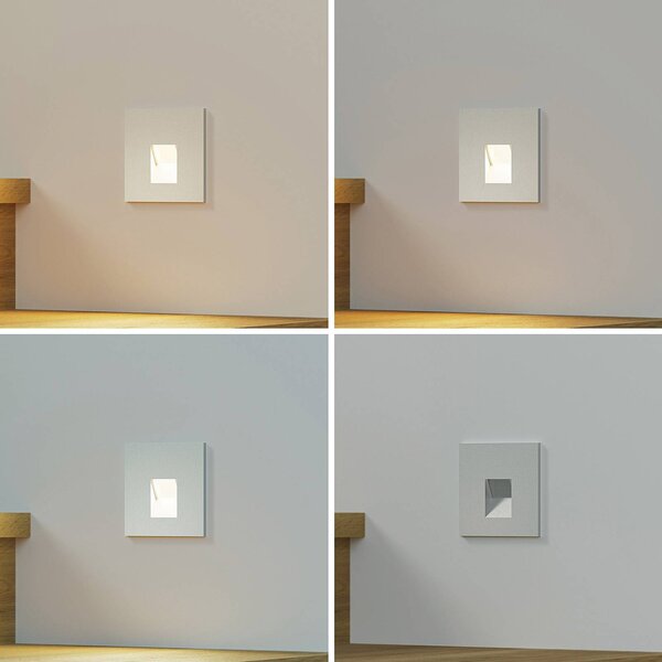 Arcchio LED vestavné svítidlo Vexi, 7,5 cm x cm, stříbrná,, stmívatelný, Hliník / šedá / zinek, Obývací pokoj / jídelna, Hliník, Moderní, Zapuštěné hranaté