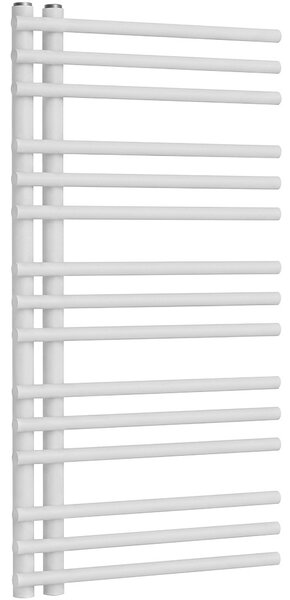 Koupelnový radiátor Burke - L/P - asymetrické připojení 50mm - 359 W - bílá lesklá - 1000x500 mm