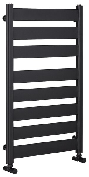 Koupelnový radiátor Marco - boční připojení - 698W - černá matná - 920x550 mm