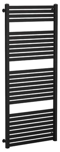 Koupelnový radiátor Vincenzo - boční připojení - 600W - černá matná - 1330x600 mm