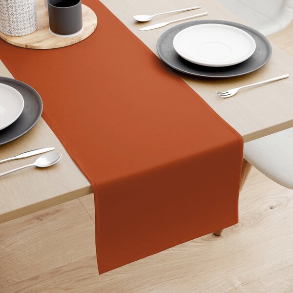Goldea běhoun na stůl 100% bavlněné plátno - cihlový 35x140 cm
