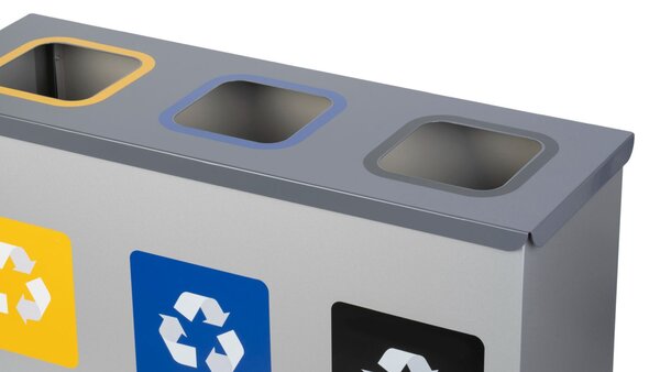 Alda Sestava na tříděný odpad Eko Station 3 x 60 l, lakovaná ocel, šedá
