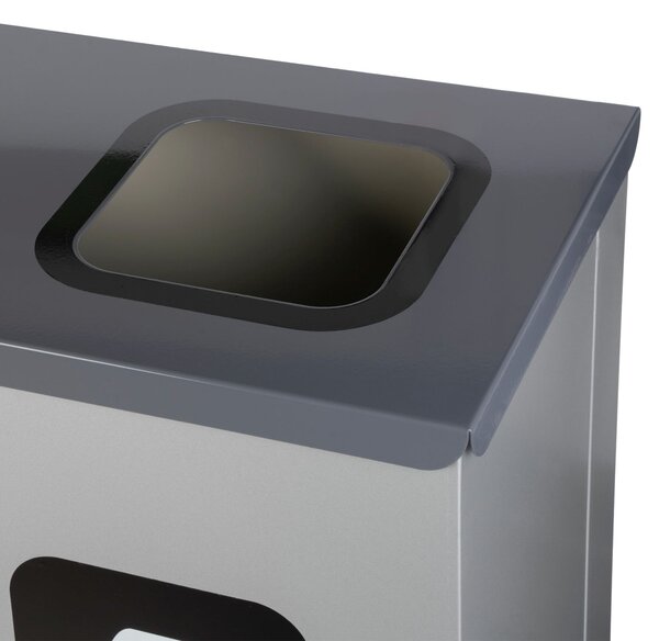 Alda Sestava na tříděný odpad Eko Station 3 x 60 l, lakovaná ocel, šedá