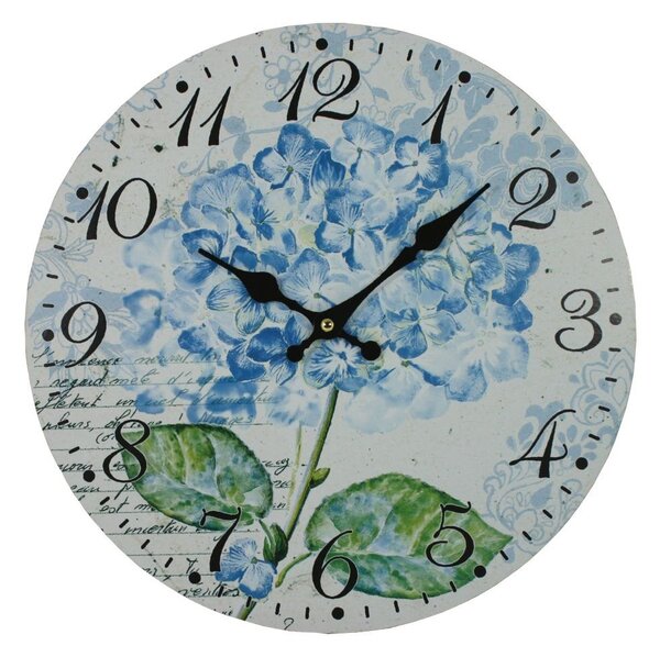 Nástěnné hodiny Hortenzie květina 2000013