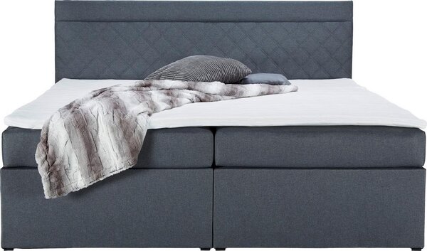 Boxspring postel s topperem Rosa, 180x200, antracitová