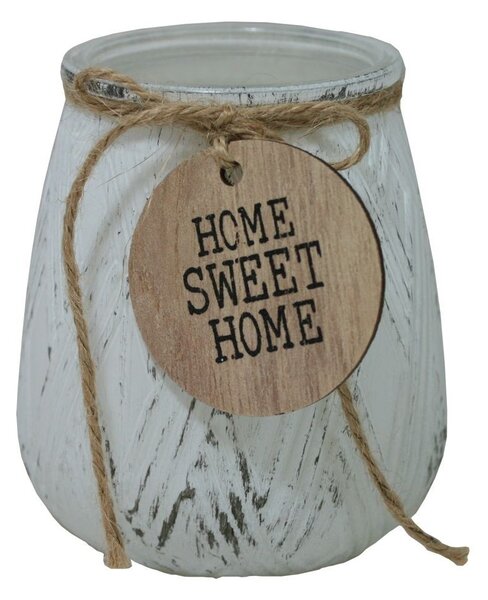 Svícen skleněný malý s nápisem Home Sweet Home 9306046