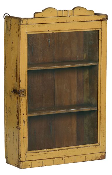 Prosklená skříňka z teakového dřeva, 40x15x65cm
