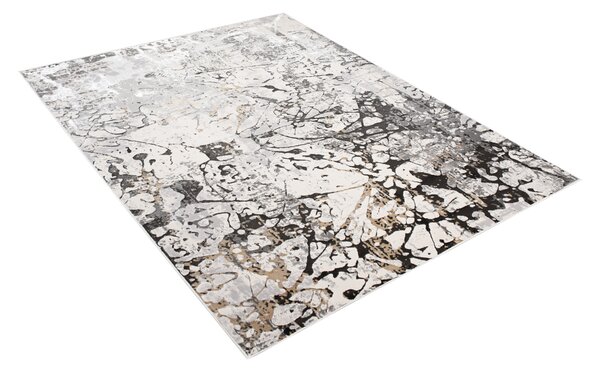 Makro Abra Kusový koberec GOLDEN MZ26C Abstraktní šedý krémový Rozměr: 80x150 cm