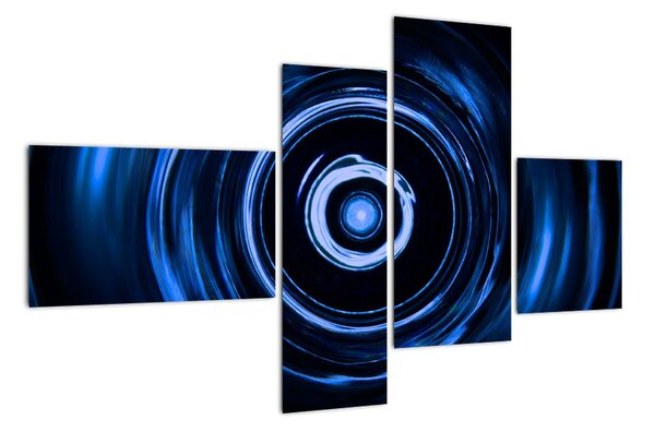 Modrý abstraktní obraz (110x70cm)