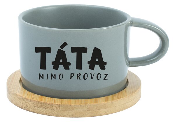 TÁTA MIMO PROVOZ - šedý hrníček makronka 200 ml