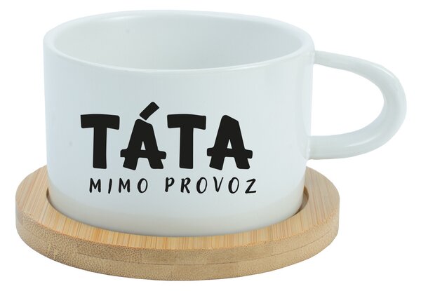 TÁTA MIMO PROVOZ - bílý hrníček makronka 200 ml