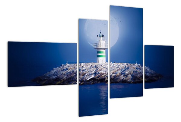 Maják na moři - obraz (110x70cm)