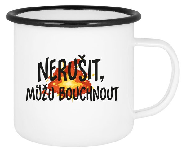 NERUŠIT, MŮŽU BOUCHNOUT. - bílý plecháček 350 ml