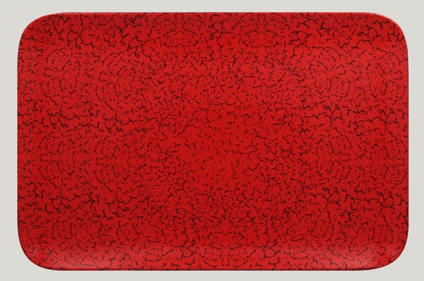 Talíř obdélníkový 33 x 22 cm - červená