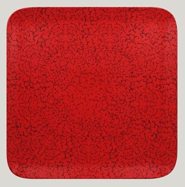 Talíř čtvercový 27 x 27 cm - červená