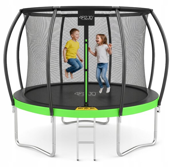 Zahradní trampolína pro děti 4FIZJO 312 cm se sítí a žebříkem