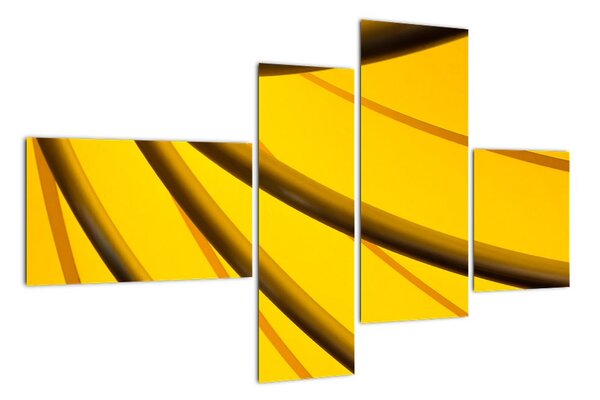 Žlutá abstrakce (110x70cm)