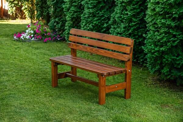 Pivní set MASIV 150x70cm - masiv smrk - stůl + lavice s opěrkou