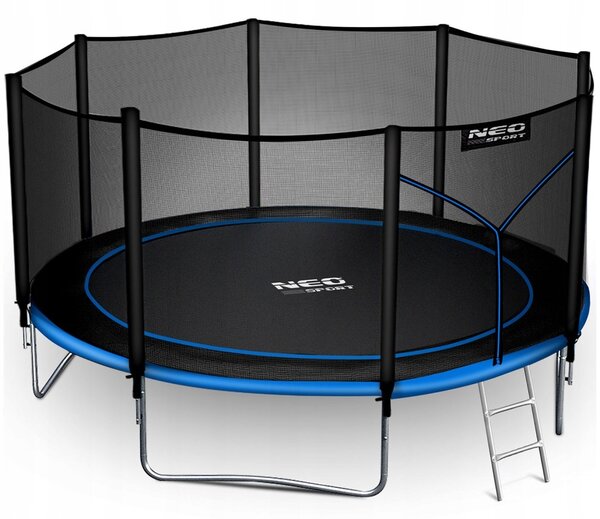 Zahradní trampolína 13 stop/404 cm s vnější ochrannou sítí a žebříkem Neo-Sport