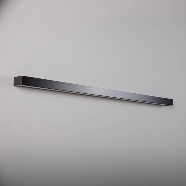 MCJ Nástěnné svítidlo Mera LED, šířka 120 cm, černá, 3000K, Černá, Chodba, kov, Moderní