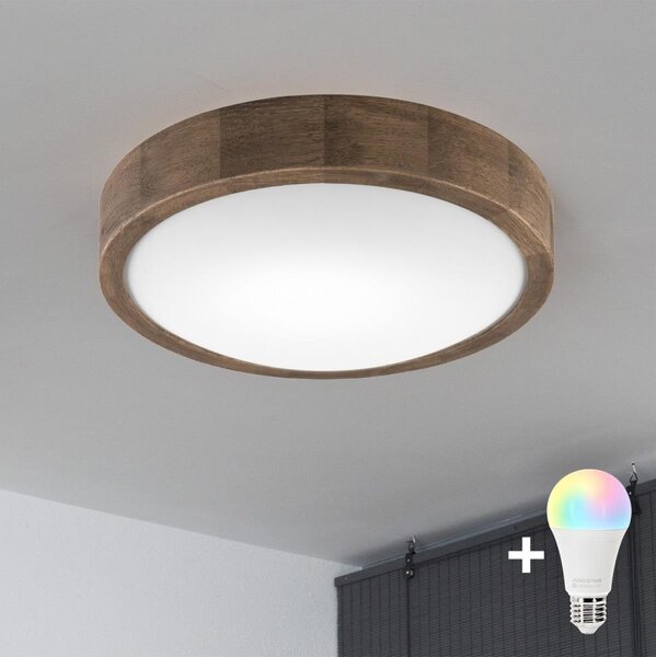 Brilagi-LED RGBW Stmív. strop. sv. CARVALHO SLIM 1xE27/9W/230V Wi-Fi dub pr. 27