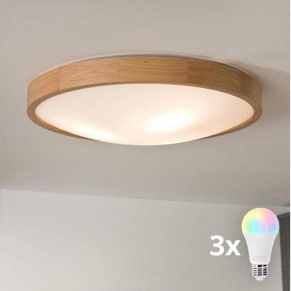 Brilagi-LED RGBW Stmív. strop. sv. CARVALHO SLIM 3xE27/9W/230V Wi-Fi dub pr. 47