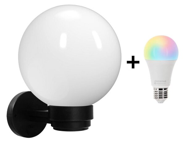 Brilagi-LED RGBW Venkovní nástěnné svítidlo HARBOR 1xE27/9W/230V IP33černá/bílá