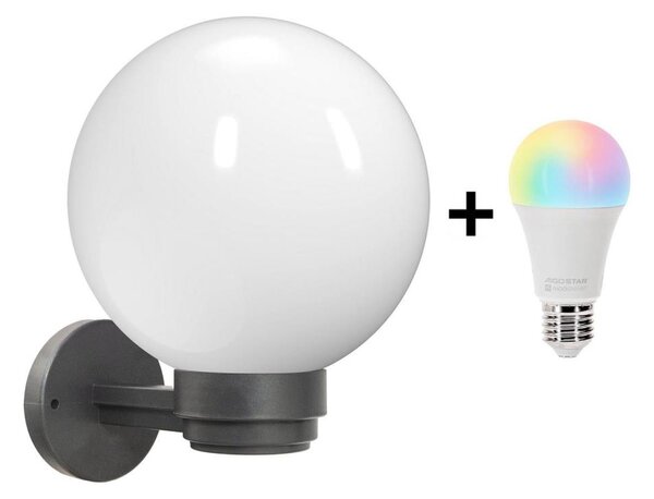 Brilagi -LED RGBW Ven nástěnné svítidlo HARBOR 1xE27/9W/230V IP33 antracit/bílá