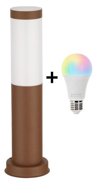 Brilagi - LED RGBW Venkovní lampa 1xE27/9W/230V 40 cm IP44 hnědá