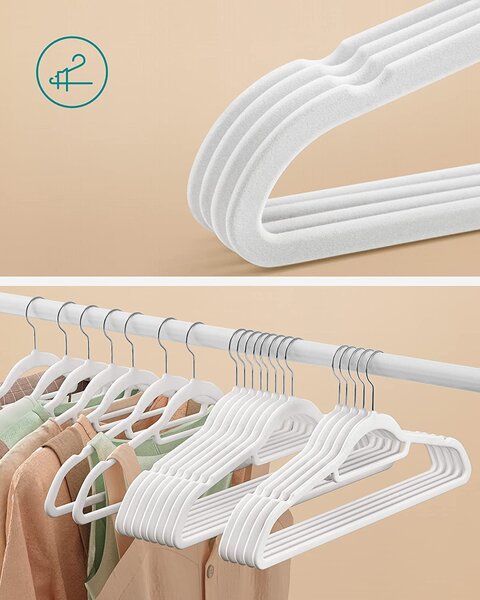SONGMICS Sada ramínek Monseret 50 ks bílá
