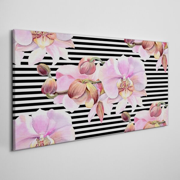 Obraz na plátně Obraz na plátně Orchidej květinové pruhy