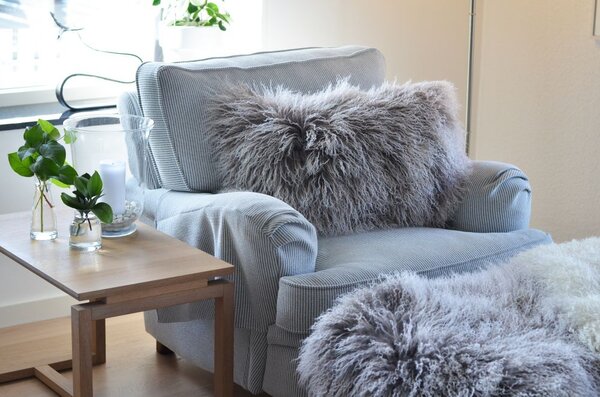 Skinnwille Home Collection Tibetská kožešina, šedá Snowtop, 95x55 cm