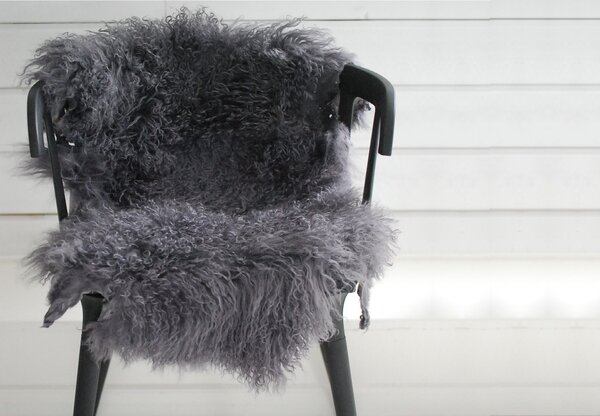 Skinnwille Home Collection Tibetská kožešina Solid Grey, šedá, 95x55 cm