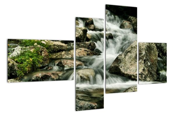 Horský vodopád - obraz (110x70cm)