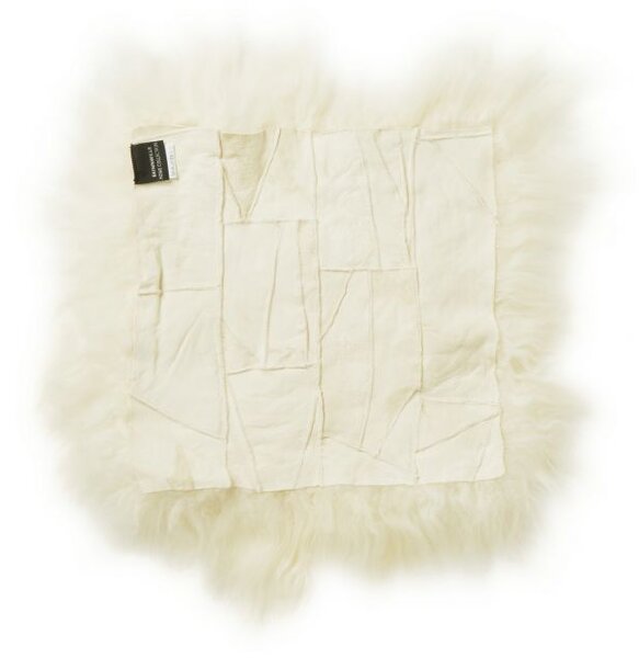 Skinnwille Home Collection Kožešina na židli Molly, bílá, patchwork, 37x37 cm