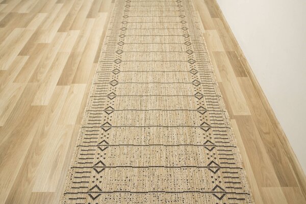 Makro Abra Běhoun sisalový Terra Aztec 04 Geometrický béžový grafitový Šíře: 67 cm