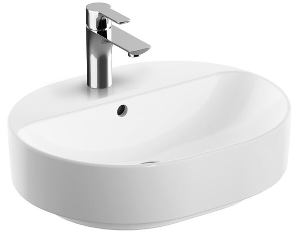 Geberit Variform umyvadlo 50x40 cm oválné na pult bílá lesk 500.775.01.2