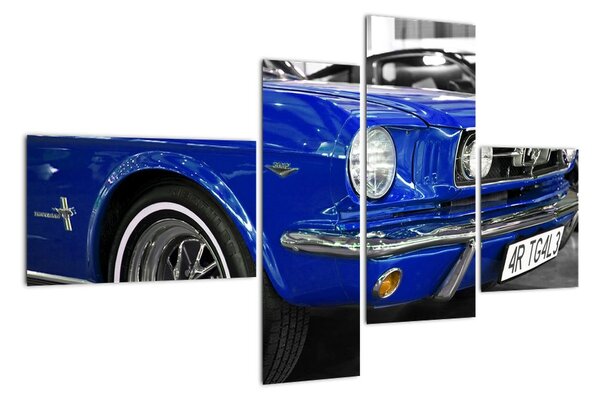Modré auto - obraz (110x70cm)