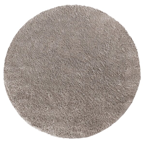 Makro Abra Kulatý koberec vhodný k praní jednobarevný Kamel Latte světle béžový Rozměr: průměr 80 cm