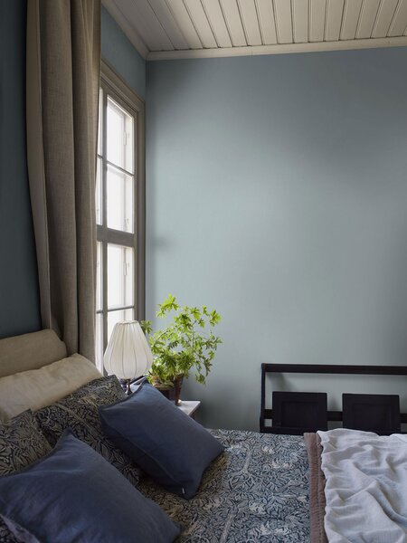 Vliesová tapeta na zeď, šedo-modrá, Imitace látky, 4353, Linen, Borastapeter
