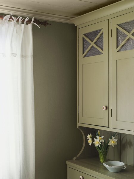 Vliesová tapeta na zeď, tmavě zelená, Imitace látky, 4349, Linen, Borastapeter