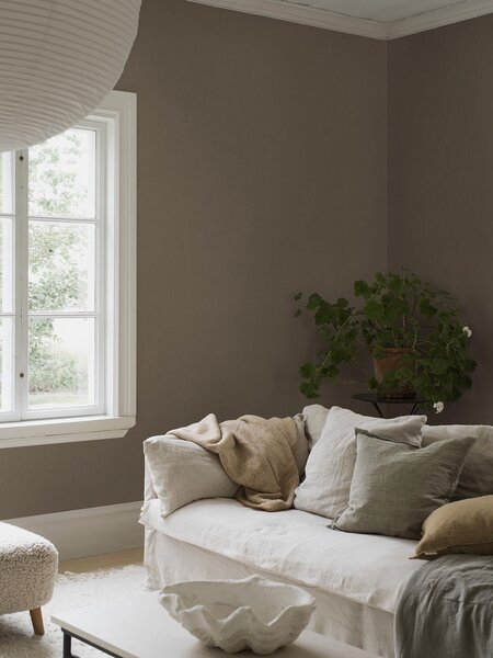 Vliesová tapeta na zeď, oříškově hnědá, Imitace látky, 4342, Linen, Borastapeter