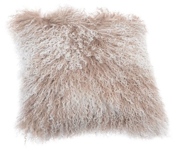 Skinnwille Home Collection Polštář Snowtop, tibetská kožešina, béžová, 40x40 cm