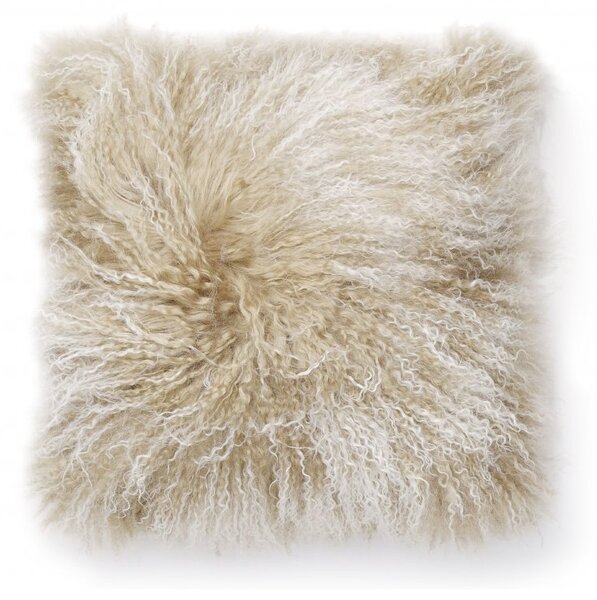 Skinnwille Home Collection Polštář Snowtop, tibetská kožešina, béžová, 40x40 cm